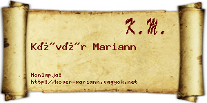 Kövér Mariann névjegykártya